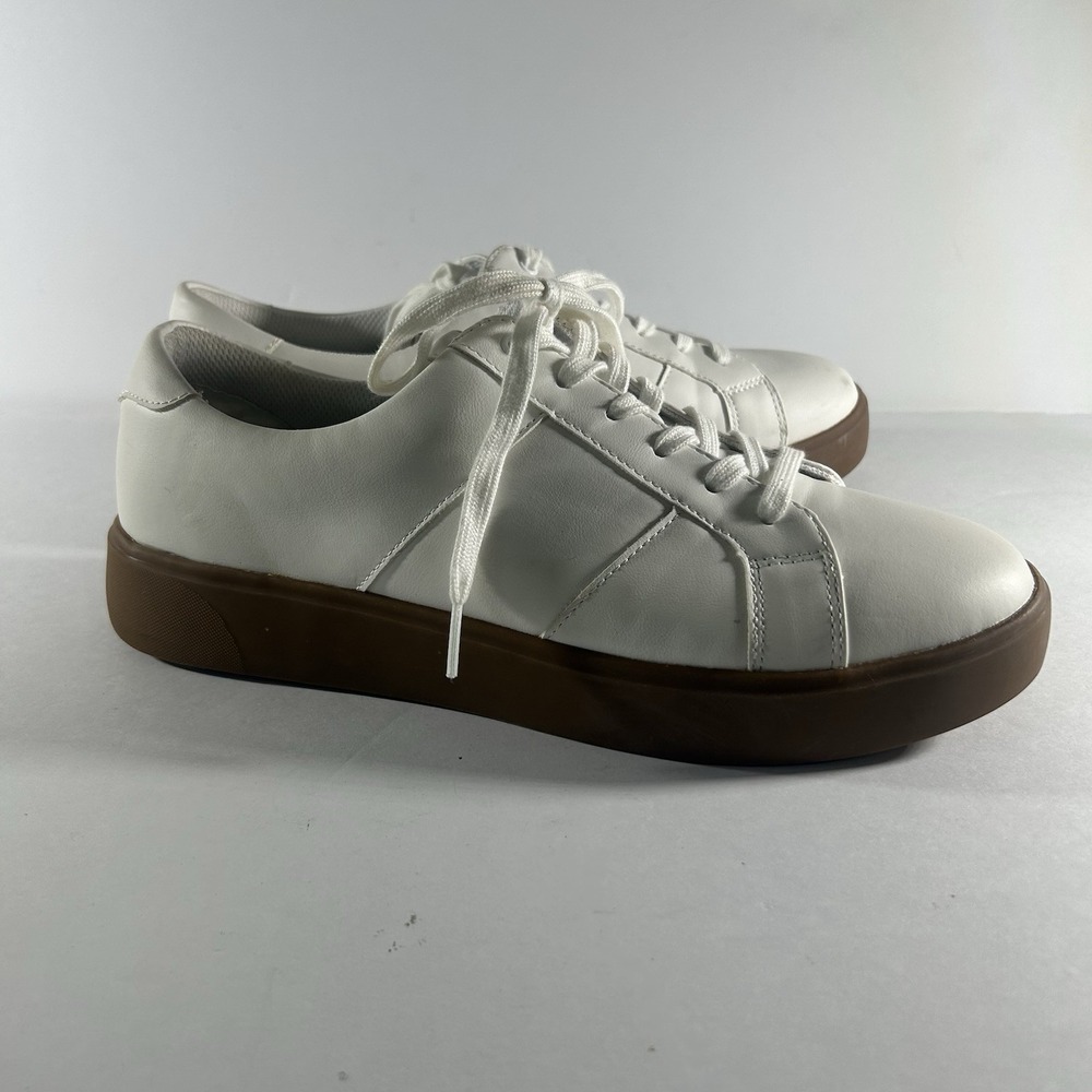 INC International Concepts White Ezra Faux Leather Casual Men's Sneaker US10.5M